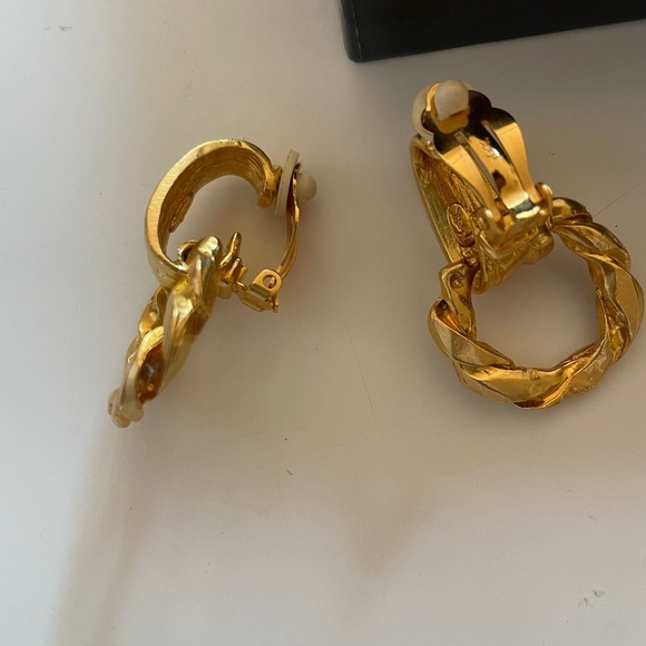 Vintage Yves Saint Laurent gold hoop earrings - Picture 13 of 13